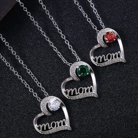 Jewelry | Hot Colorful Cz Silver Heart Lovely Pendant  💥 Hot Colorful CZ Silver Heart Lovely Pendant Necklaces For Women, HA4182